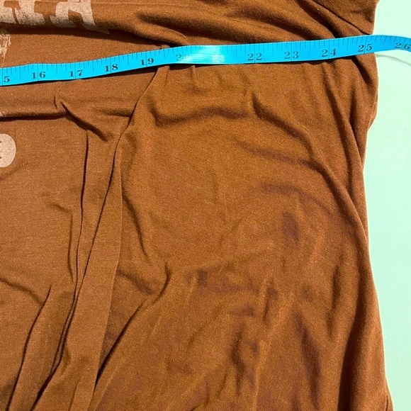 NINE BRITTON Munich Front Knot Detail Knit Top scoop neck size 2XL BROWN RUST - Picture 6 of 7